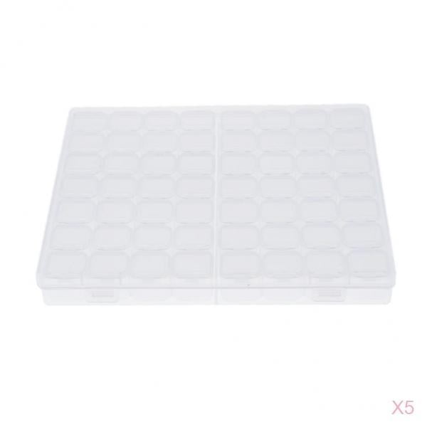 5 pcs 56 Grid Storage Box Beads Pill Coin Button Holder Mini Thing Container